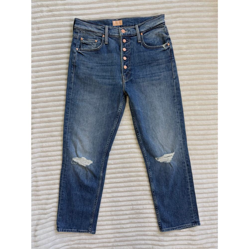 Mother The Pixie Tomcat Crop size 28 Not Cut & Pasted Ankle Jeans - Picture 2 of 15